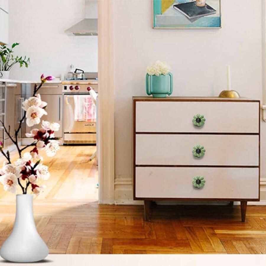 Schattige pompoenvorm keramische knoppen kleurrijk set van 6 keramiek