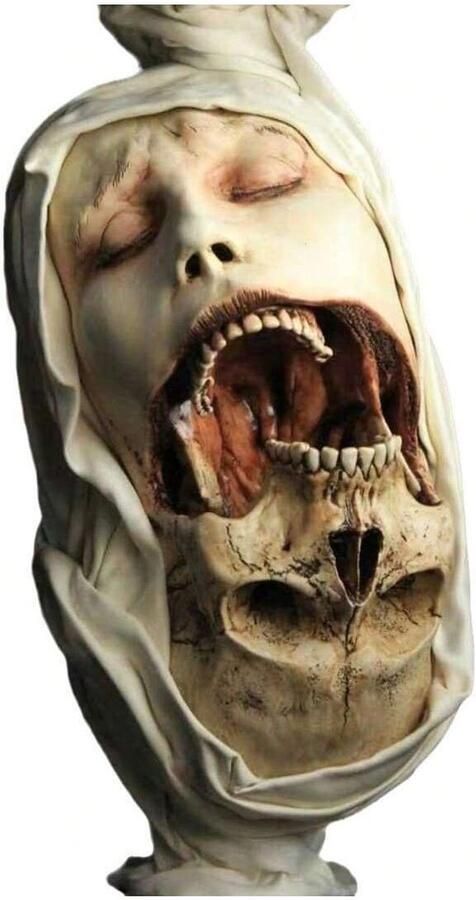 Schedel Desktop Ornament Spookachtige Persoonlijkheid Schedel Standbeeld Halloween Decor Voor Tafel Boekenplank Spookhuis Bar Thuis