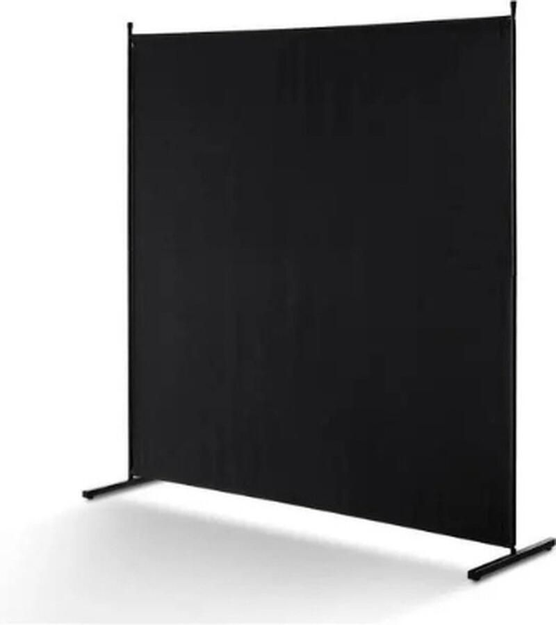 Scheidingswand Kamerscherm Paravan Compact Opvouwbaar Universeel Eenvoudig schoonmaken Snelle montage Zwart 181x50x182cm