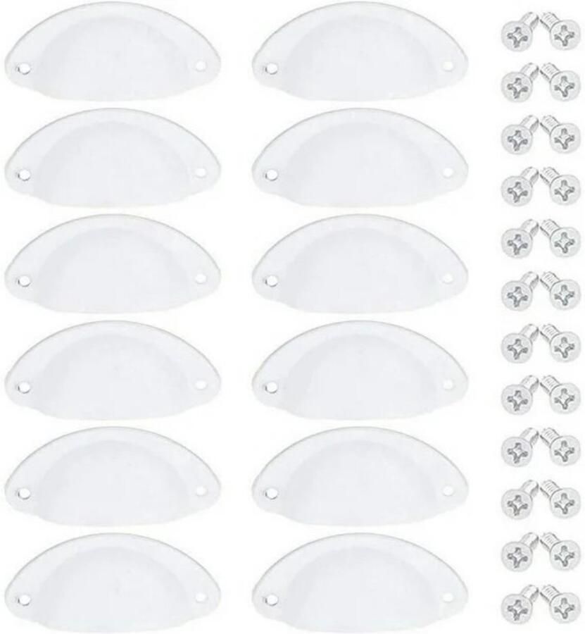 Schelpvormige bekergrepen 12 stuks 8 1 * 3 4 cm met schroeven retro ladegrepen keukenkastdeurgrepen knop retro halfrond meubelkaptafeldeurgrepen ladeschelp ijzeren retrogrepen halfronde kastgrepen huisdecoratie ouderwets