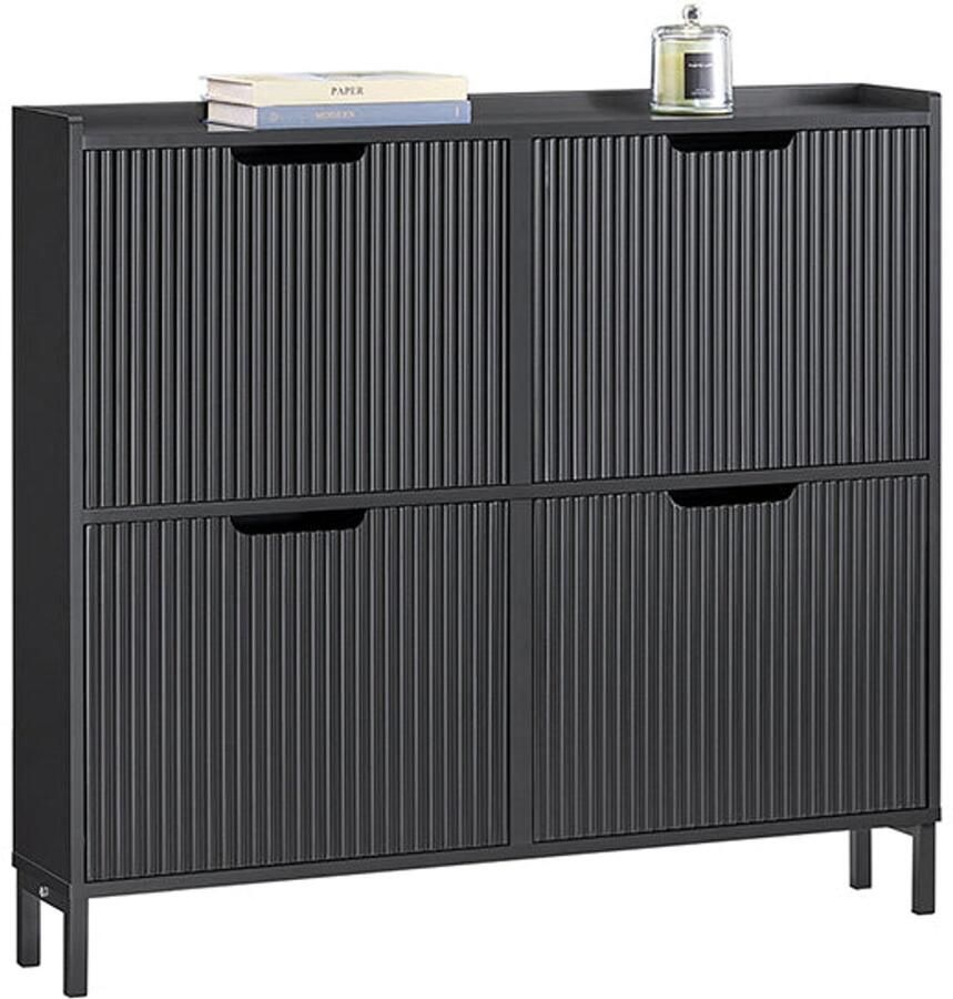 Schoen Tipper opbergkast schoenorganisator schoenrek extra stabiliteit 100x91x19cm