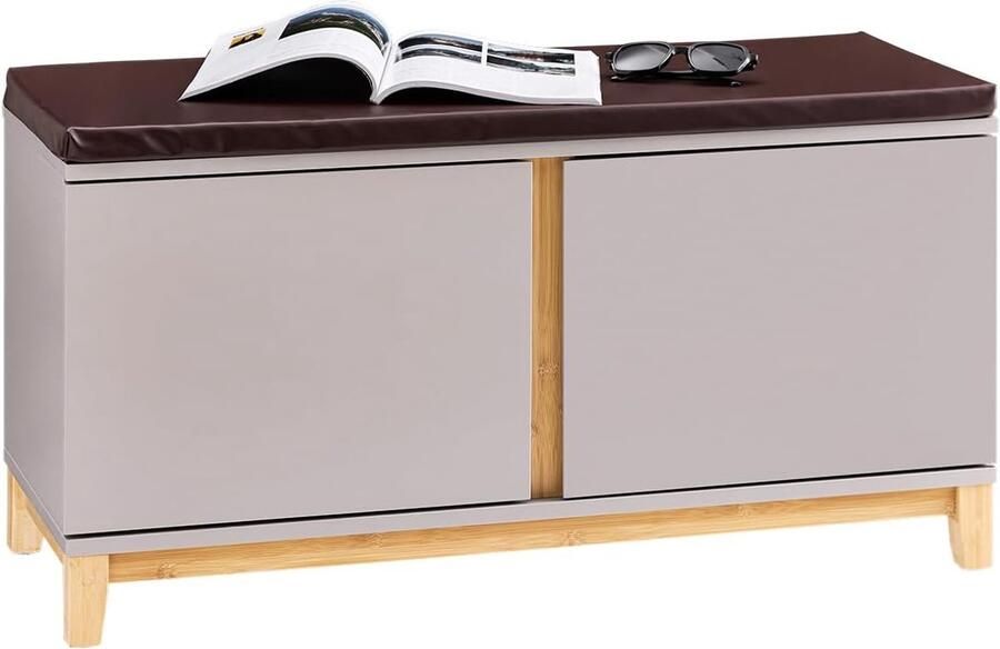 Schoenbank met Opbergruimte en Zitvlak Smalle Halbank voor Schoenen en Accessoires