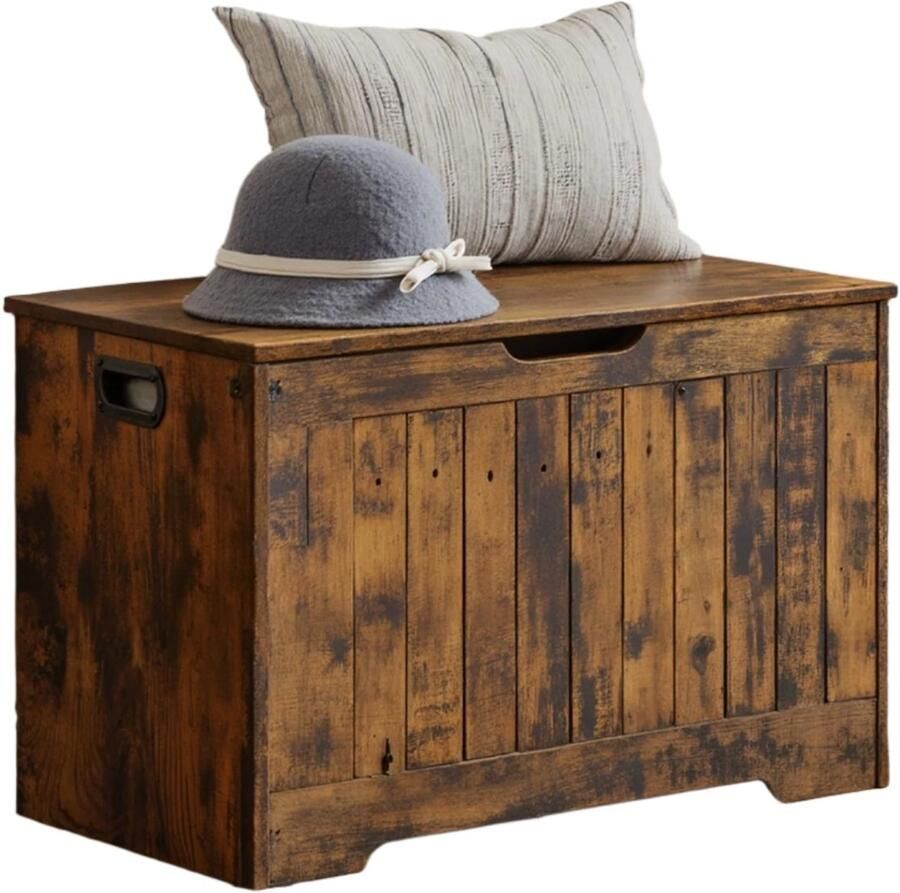 Schoenbank met opbergruimte opbergkast houten spaanbord max ondersteuning 136 kg 40x76x48cm