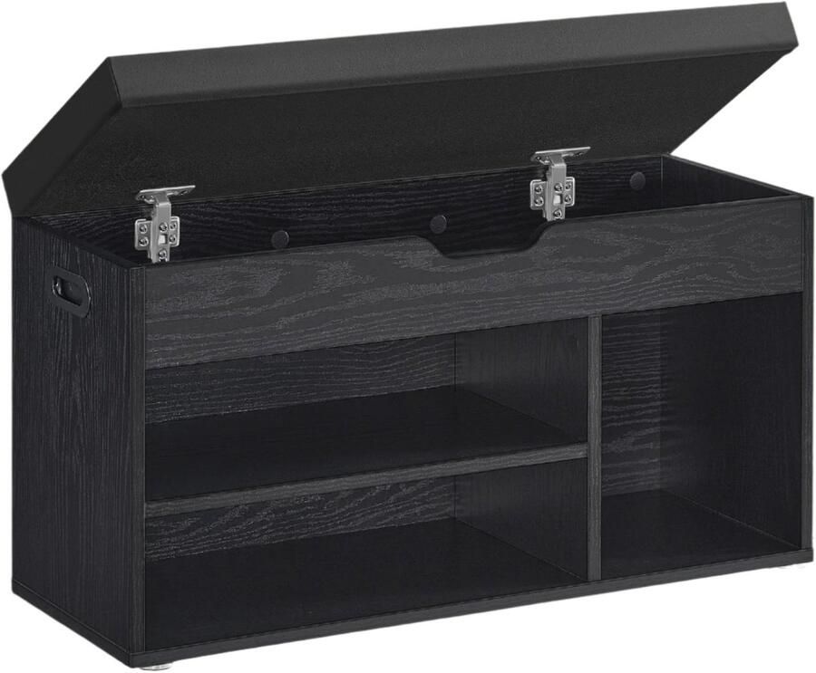 Schoenbank met opslag Entryway Bench Schoenorganisator Well PADDED 3 Open compartimenten 30x80x44cm