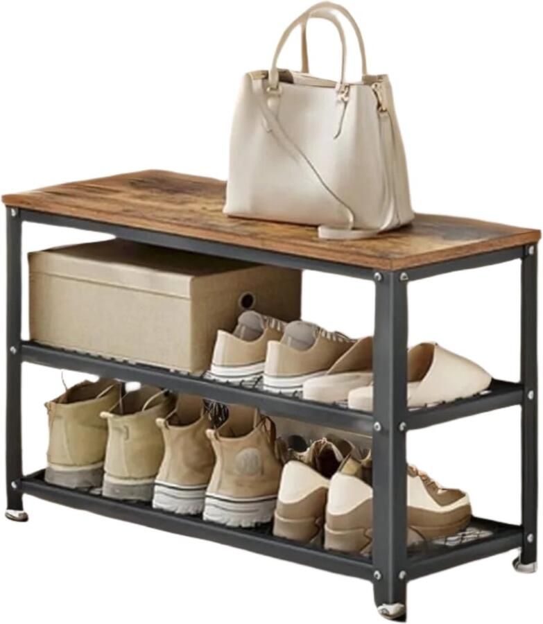 Schoenbank schoenplank roosterschoenorganisator ruimtebesparend ontwerp 73 cm x 45 cm x 30 cm