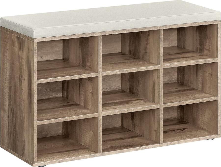 Rootz Living Rootz Schoenenbank met opbergruimte Poef Gestoffeerde Poef Spaanplaat 30 3 cm x 78 5 cm x 48 cm Maximaal laadvermogen 136 kg