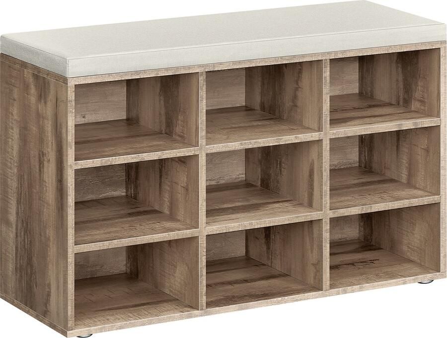 Schoenenrek – Met zitje 30 –3 x 78 –5 x 48 cm kameelbruin