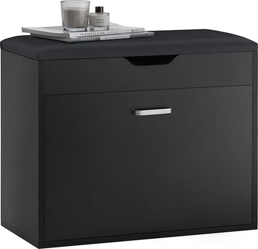 Rootz Living Rootz Schoenenbank met opbergruimte Schoenenkantelaar Zittende ladekast Ruimtebesparend ontwerp Verborgen compartiment Comfortabel zitkussen 60 cm x 50 cm x 30 cm