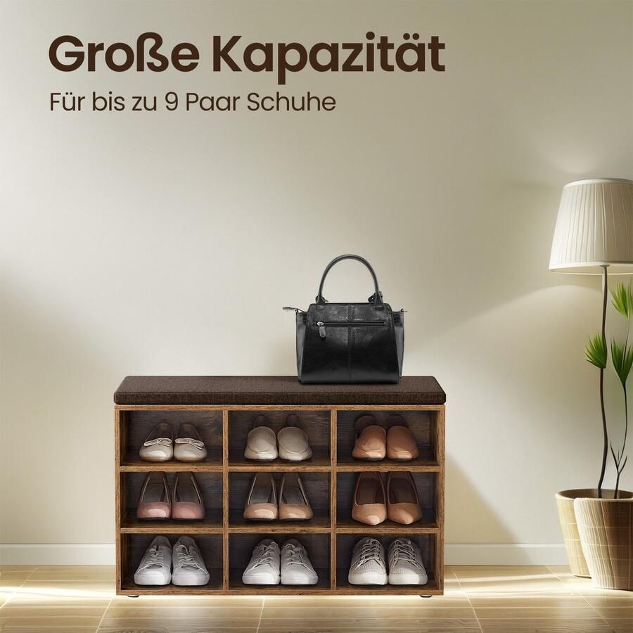 Schoenenbank met opbergruimte schoenenrek met zitje bank