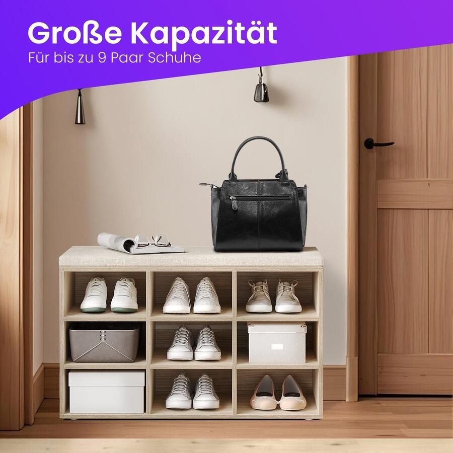 Schoenenbank met opbergruimte schoenenrek met zitje bank