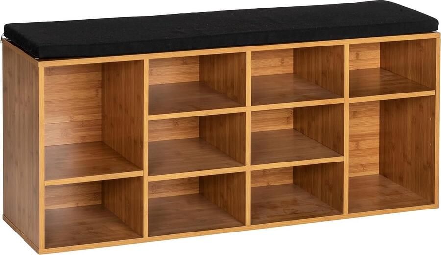 Schoenenbank met Zitkussen en Schoenenrek Industrieel Design voor Hal en Garderobe