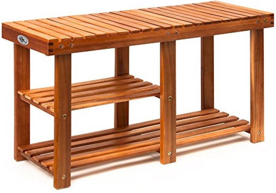 Schoenenbank met Zitting Multifunctioneel Schoenenrek voor Hal en Badkamer 87x45x30 cm 200 kg Draagvermogen