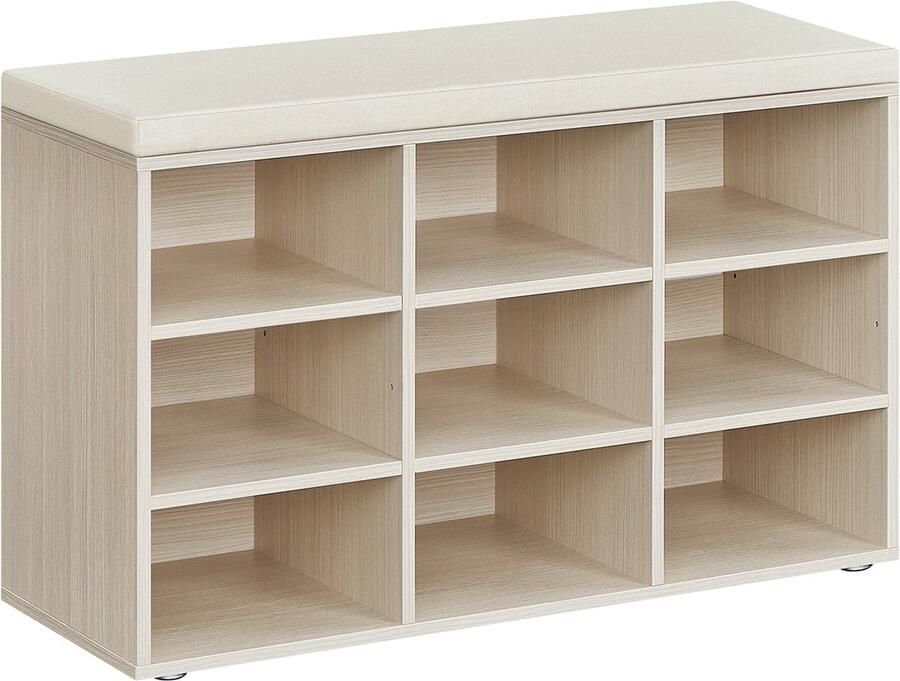 Rootz Living Rootz Schoenenbank Organisator Beige Ingangsstoel Opbergbank Spaanplaatconstructie 30 3 cm x 78 5 cm x 48 cm