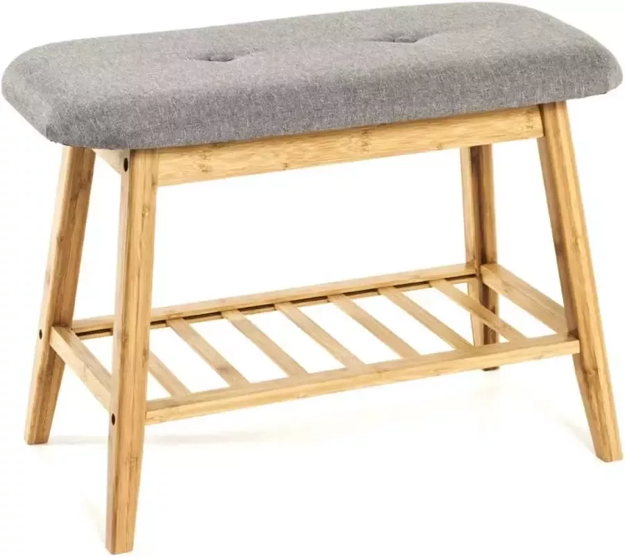 Schoenenbank – zitbankje met zitkussen en schoenenrek