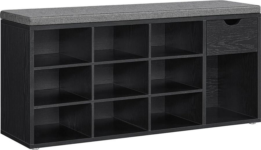 Rootz Living Rootz Schoenenbankopslag Halorganisator Houten opbergbank MDF-constructie 30 cm x 104 cm x 48 cm