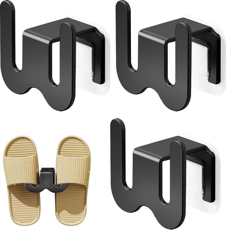 Schoenenhouders voor entree thuis Hangend schoenenrek van aluminium Multifunctioneel schoenenrek voor slaapkamer badkamer woonkamer Elegant 3 stuks