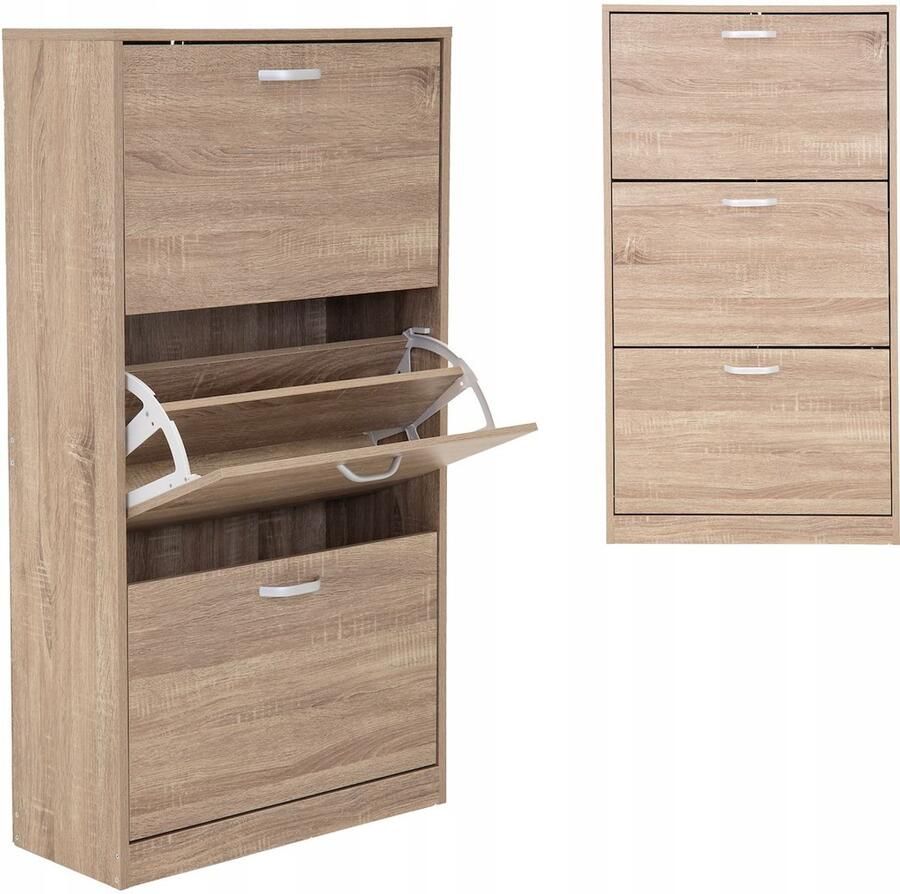 SCHOENENKAST 3-COMPARATIE PLANK SCHOENEN ruime ladekast voor de gang PLANK