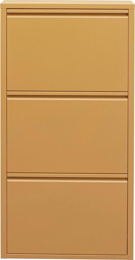 Schoenenkast Caruso geel 3 laden Kare Design