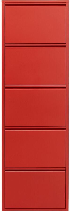 Schoenenkast Caruso rood 5 laden Kare Design