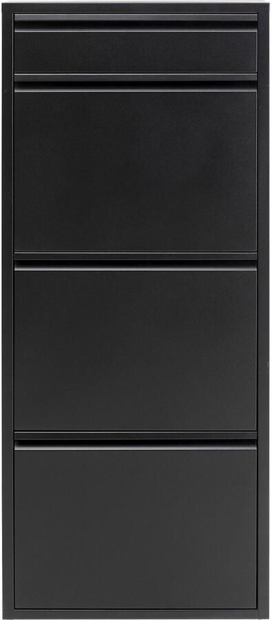 Kare Design Schoenenkast Caruso zwart 3+1 laden