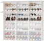 Schoenenkast doe-het-zelf schoenenrek kunststof kastorganizer voor kast modulaire schoenenstandaard met deur schoenendozen stapelbaar voor hal slaapkamer schoenenrek voor schoenen - Thumbnail 1