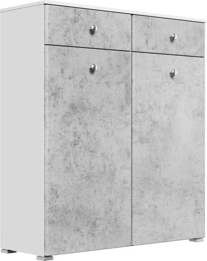 Schoenenkast Dominic Beton 105x117x37 cm