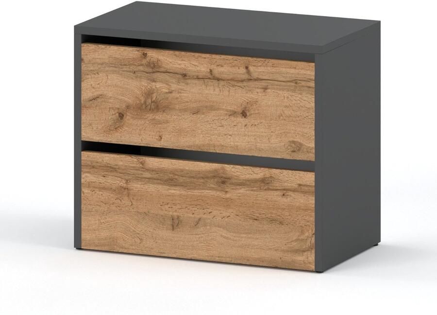 SCHOENENKAST GRIJS EIKEN WOTAN LOFT 60 CM