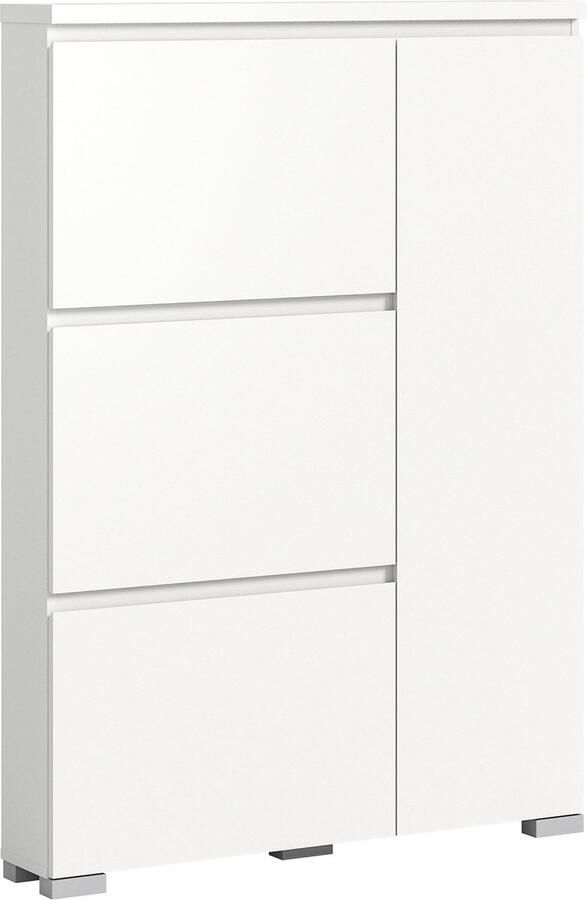 Rootz Living Rootz Schoenenkast Halkast Halorganisator Houtmateriaal Wit Ca. 95x133x18 cm