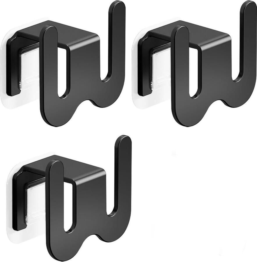 Schoenenkast hangend 3 stuks Wandgemonteerd schoenenrek Schoenenhouder zonder boren Geschikt voor smalle ruimtes kasten badkamer keuken pantoffelopslag hangende schoenenorganizer Zwart