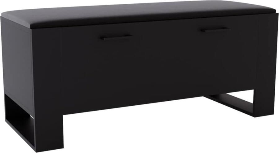 Schoenenkast met bank in modern design en robuuste kwaliteit. Voorzien van een gesloten schoenenrek en een comfortabel zitkussen