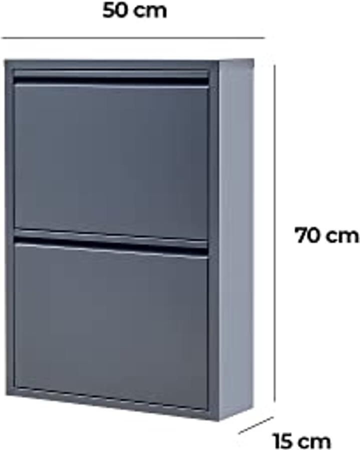 Schoenenkast met Magnetische Kleppen Ruimtebesparende Metalen Opbergoplossing voor Schoenen