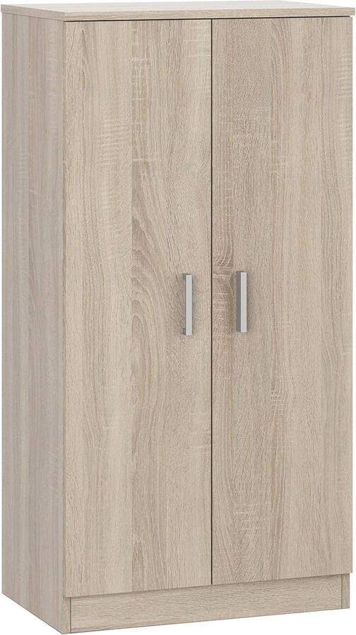 Schoenenkast met twee deuren in Canadese eik Praktisch en veelzijdig hulpmeubel