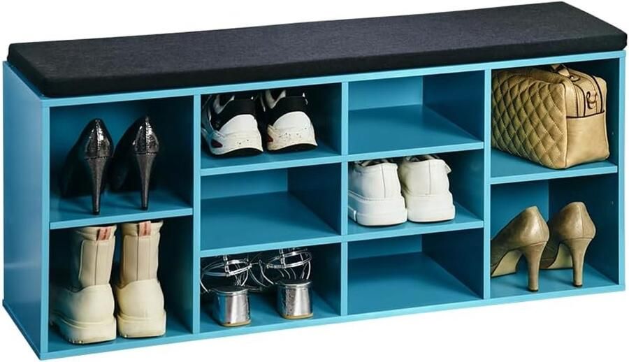 Schoenenkast met Zitkussen Ruimtebesparende Opbergoplossing voor Schoenen