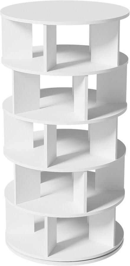 Schoenenkast opbergkast multifunctionele kast Met 5 planken draaibaar in hoeken 60x60x115 cm wit