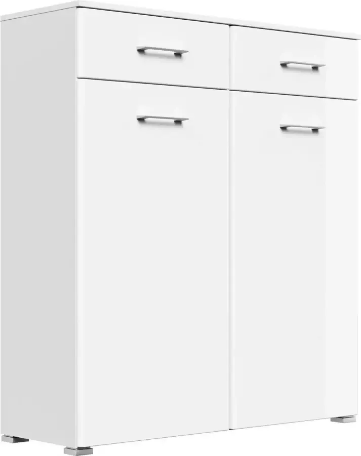 Schoenenkast Ragnar Hoogglans Wit 105x117x37 cm