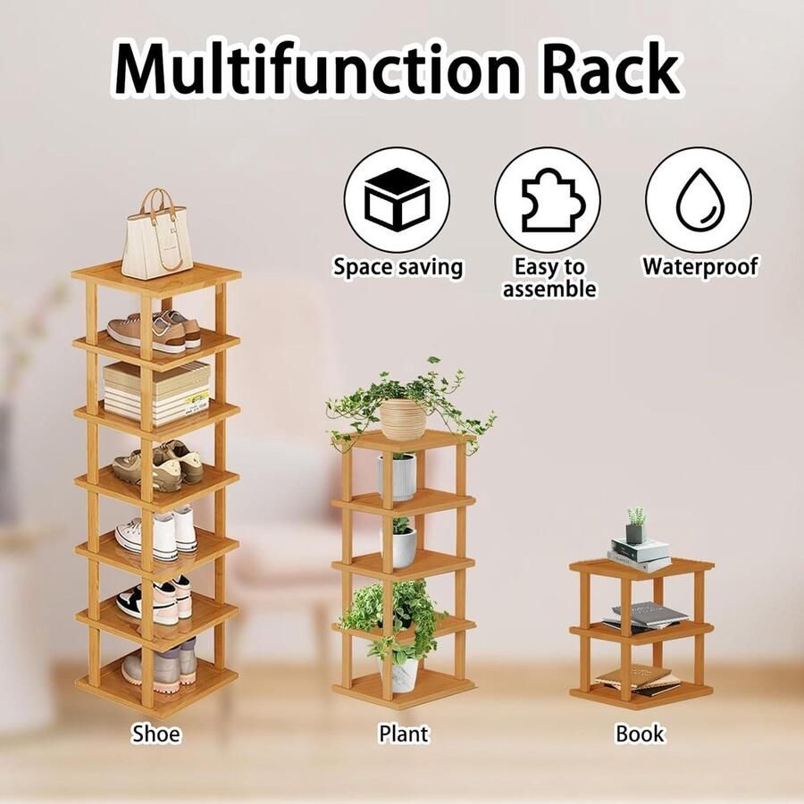 Schoenenkast Opbergkast 16 Kubussen Kinderen Kledingkast Deuren Kunststof Steekrek Multifunctioneel Schoenen Speelgoed 123 x 31 x 123 cm Roze LPC906P01 - Foto 3