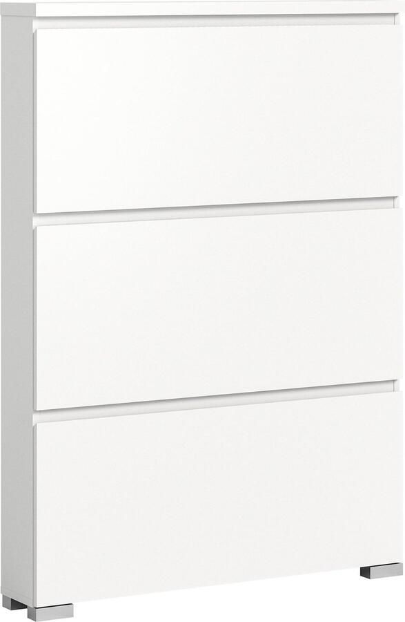 Rootz Living Rootz Schoenenkast Schoenenorganizer Houtmateriaal Witte kleur Ongeveer 95x133x18 cm