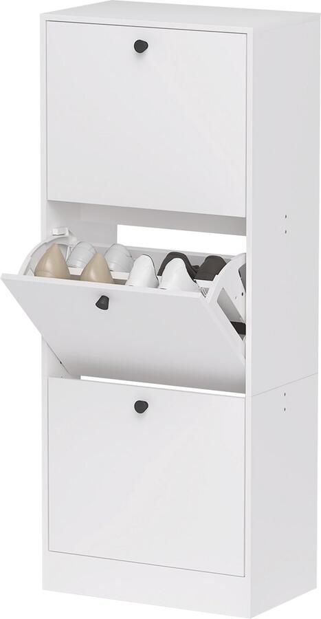 Homcom Schoenenkast Spaanplaat 47L x 28B x 115H cm Wit