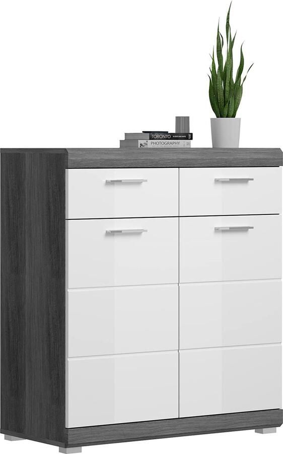 Rootz Living Rootz Schoenenkast Scout Kledingkast Schoenenorganizer Hoogglans Front Duurzaam Hout 90cm x 96cm x 37cm