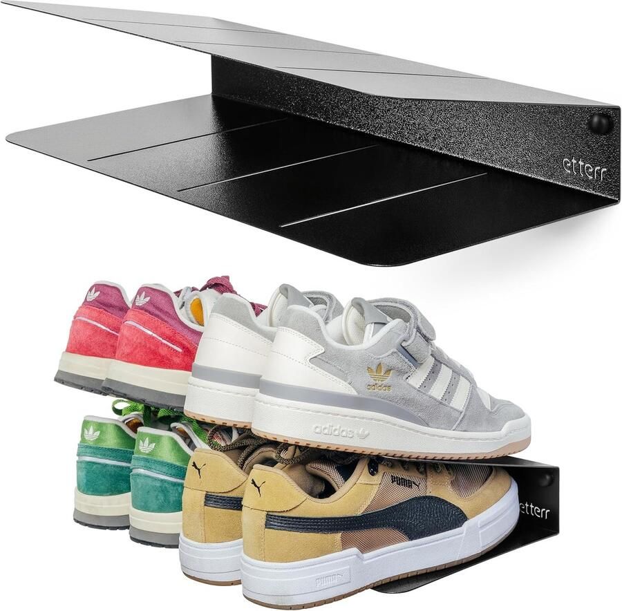 Schoenenkast voor entree smal schoenenrek zwart 1 stuk 40 x 20 x 10 cm