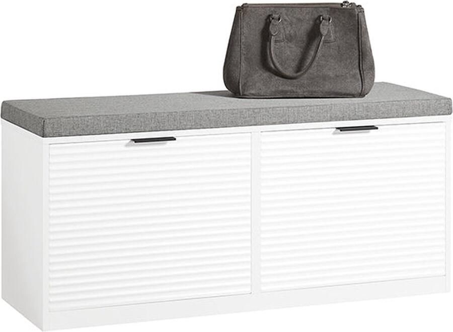 Rootz Living Rootz Schoenenopbergbank Schoenenkast met Zitje Ingangsorganizer Ruimtebesparend ontwerp Comfortabele zitplaatsen Duurzame MDF-constructie 105 cm x 48 cm x 35 cm