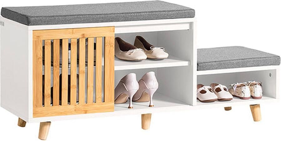 Schoenenopbergbank Zittende ladekast Schoenenrek Ideaal voor gezinnen Ruimtebesparend Stevig ontwerp 101 cm x 46 cm x 35 cm