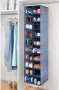 Schoenenorganizer hangende opberger kledingkastorganizer voor kledingkasten en slaapkamers groot hangend met 20 vakken marineblauw - Thumbnail 1