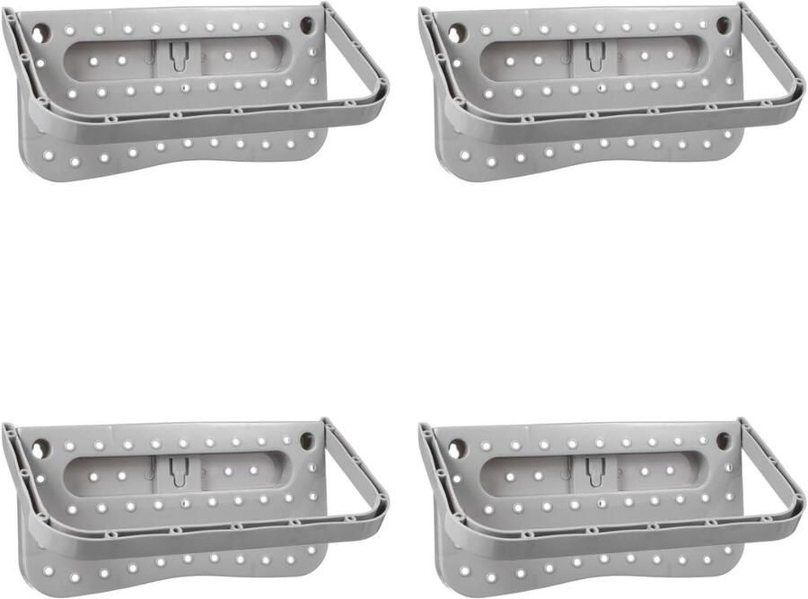 Schoenenrek 4 stuks Opvouwbare Schoenenhouder schoenenorganizer Schoenen Opbergsysteem Voor Thuis slaapzaal en kampeerder Wandmontage Ruimtebesparende Grijs Kunststof 28*14*2CM