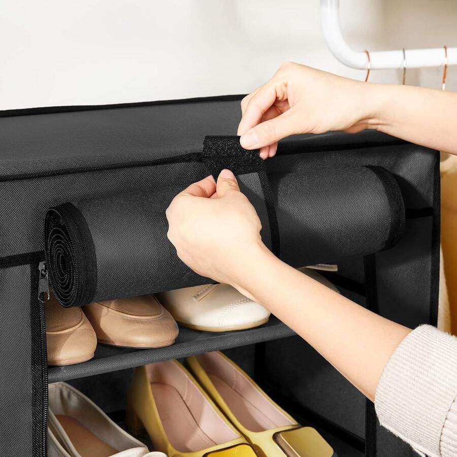 Schoenenrek-46 x 28 x 126 cm- zwart