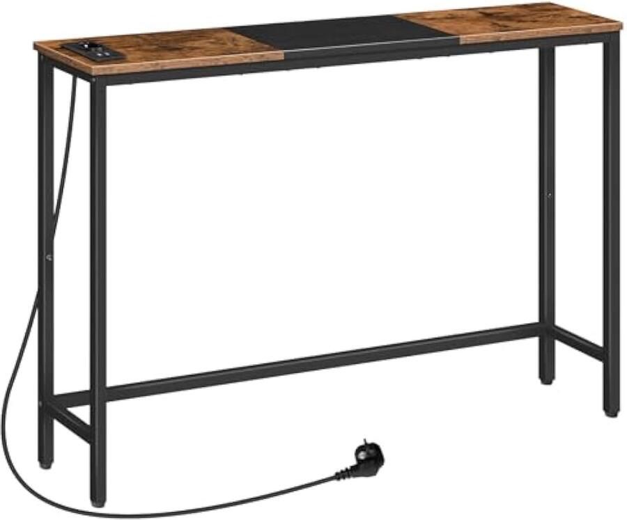 Schoenenrek 5-laags industrieel schoenenrek met 4 Oxford stoffen lagen en 1 paneellaag geschikt voor 16-20 paar voor entree gang rustiek bruin EBF50XJ01