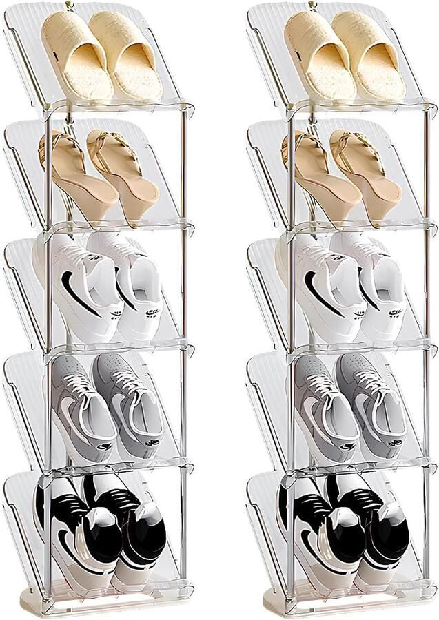 Schoenenrek 5 Niveaus Smal Transparant Schoenen Opberger