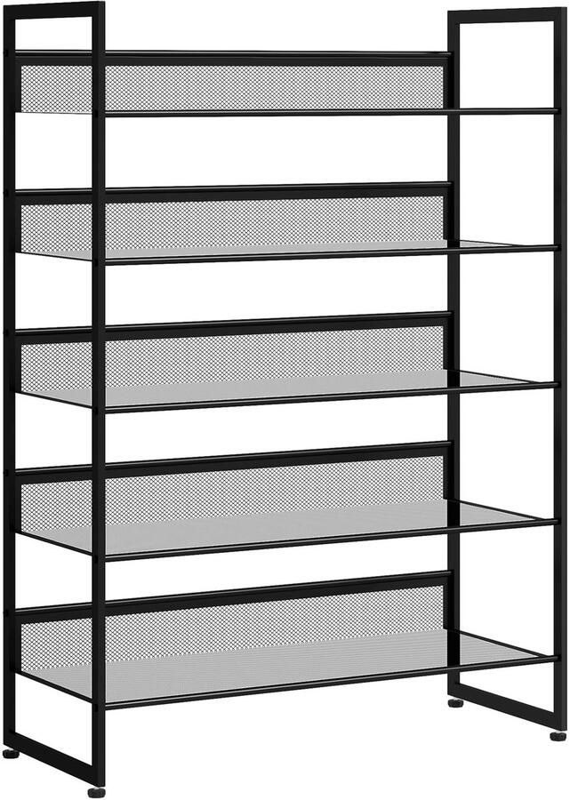 Homcom Schoenenrek Staal 72L x 30B x 102H cm Zwart - Foto 2