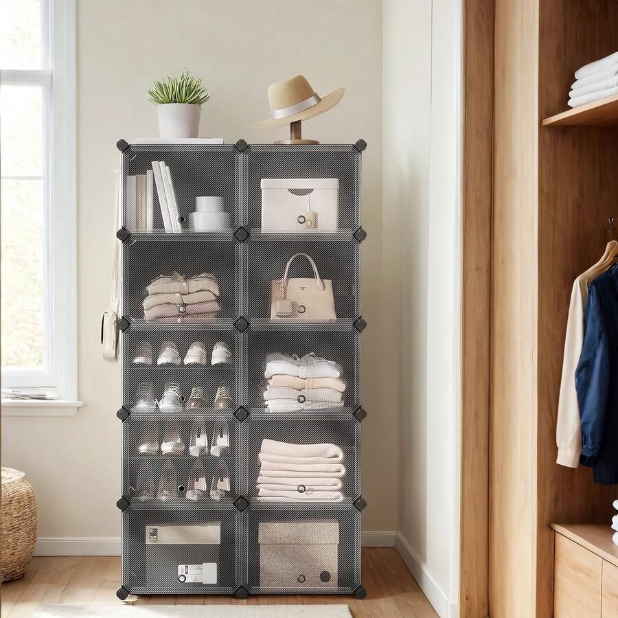 Schoenenrek met 10 vakken schoenenkast 30 x 40 x 30 cm per vak