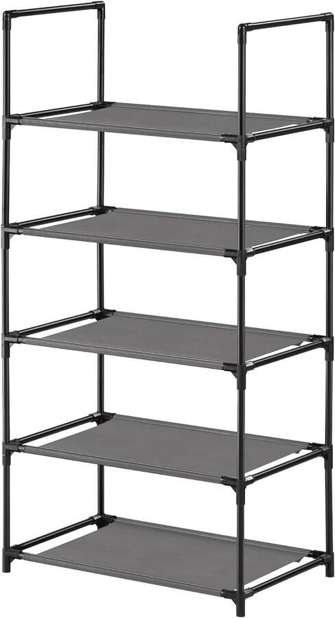 Schoenenrek met 5 Niveaus Smalle en Hoge Organizer Kunststof Verticaal Plank